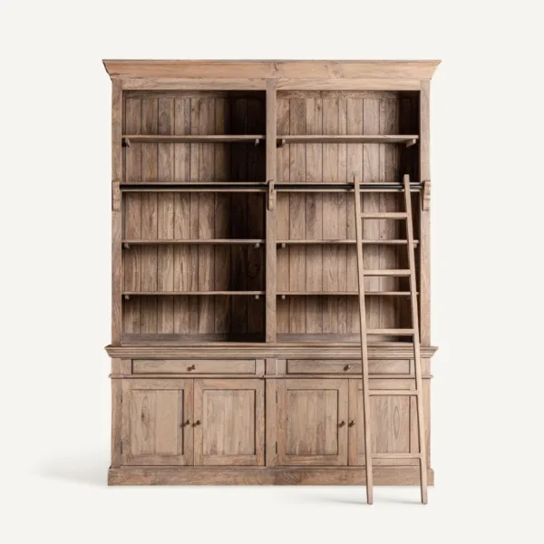 Librería de madera de mango Mandern 232 cm - Imagen 2