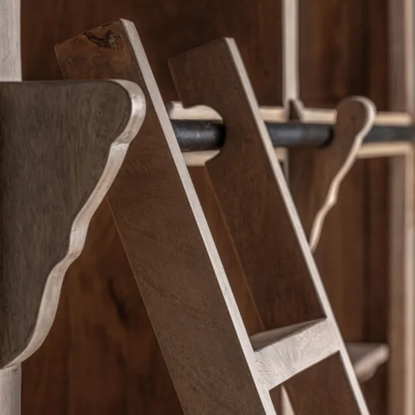Librería de madera de mango Mandern 232 cm - Imagen 6
