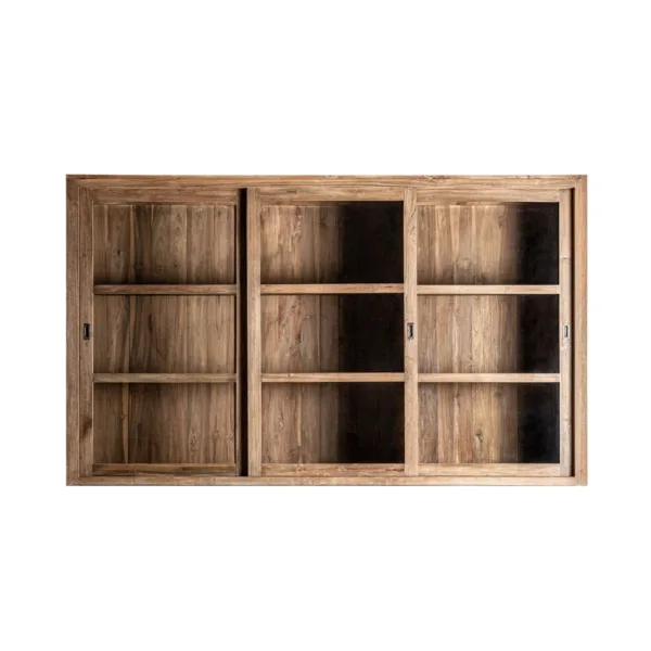 Vitrina de madera de teca reciclada