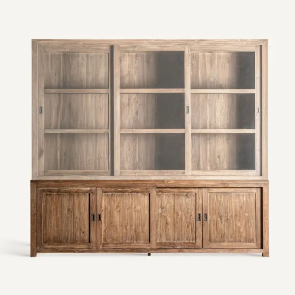 Aparador de madera de teca reciclada Nysted 240 cm - Imagen 2
