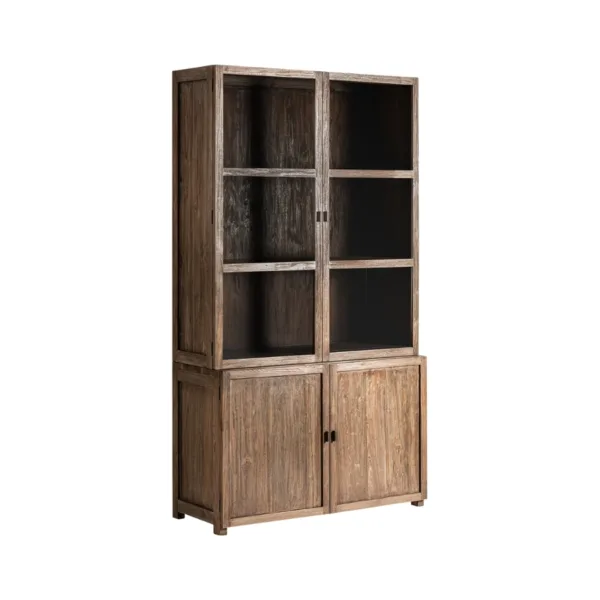 Vitrina de madera de teca reciclada Nysted 220 cm - Imagen 9