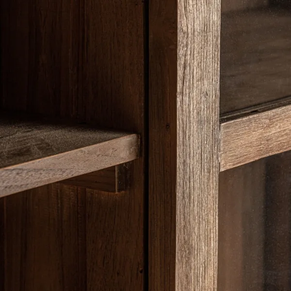 Vitrina de madera de teca reciclada Nysted 220 cm - Imagen 4