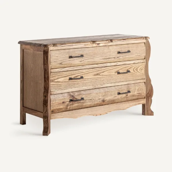 Cómoda de madera de olmo Brixton 130 cm - Imagen 2