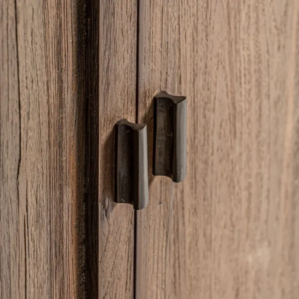 Vitrina de madera de teca reciclada Nysted 220 cm - Imagen 5