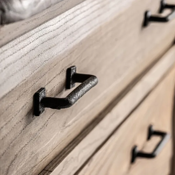 Cómoda de madera de olmo Brixton 130 cm - Imagen 4