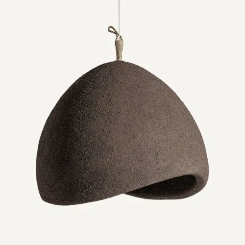 Lámpara de techo de resina marrón