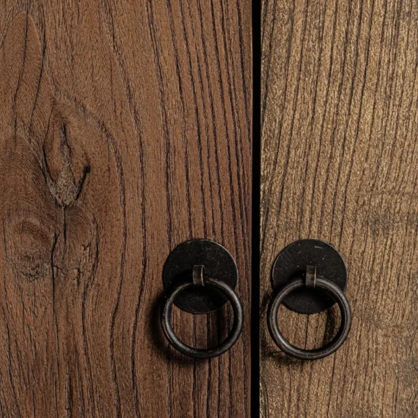 Aparador de madera de olmo grande Tuam 250 cm - Imagen 6