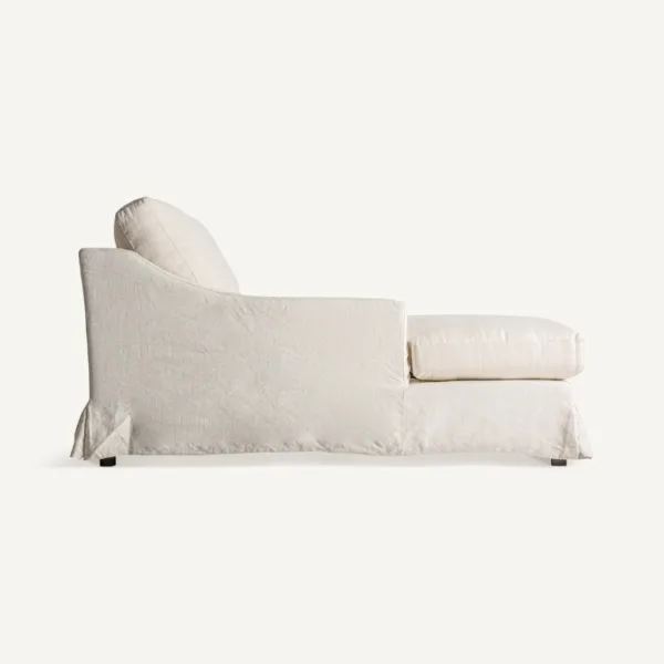 Chaise longue blanca de 2 plazas Kemence - Imagen 3