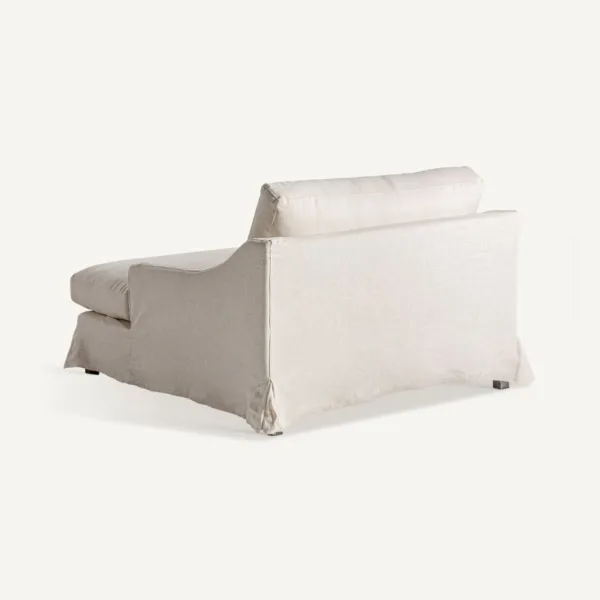 Chaise longue blanca de 2 plazas Kemence - Imagen 4