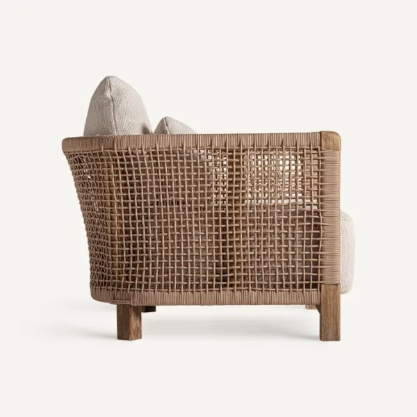 Sillón de exterior de teca y cuerda Trena - Imagen 3