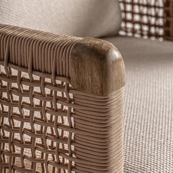 Sillón de exterior de teca y cuerda Trena - Imagen 5
