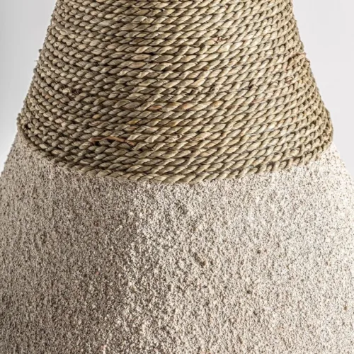 Lámpara techo yute y resina