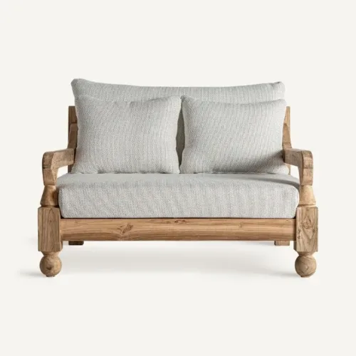 Sofá modular de exterior de teca