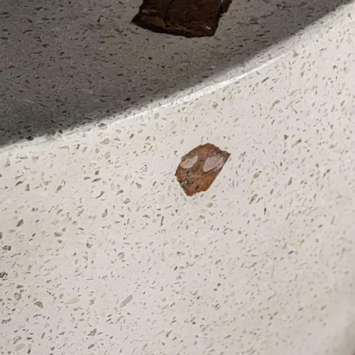 mesa de centro terrazo blanco