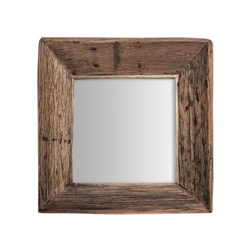 espejo de madera rústico