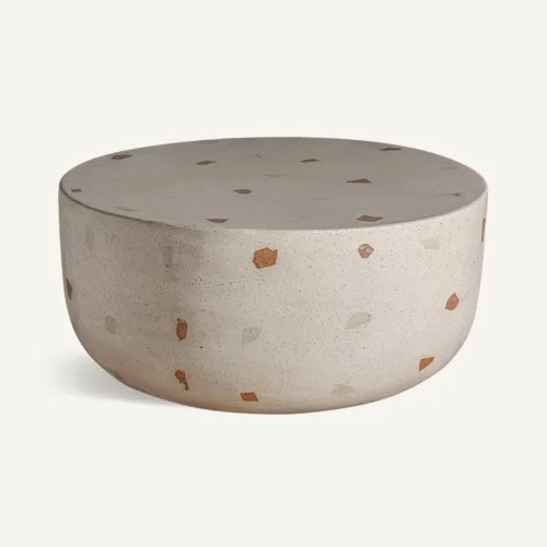 mesa de centro terrazo blanco