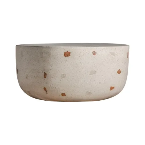 mesa de centro terrazo blanco