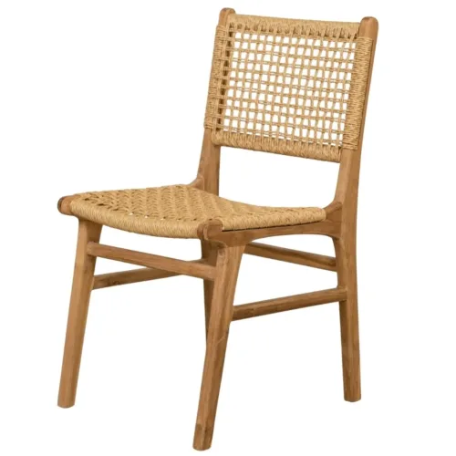 Silla de teca y cuerda Astrid (Set de 2)