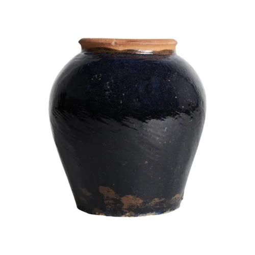 Jarrón Stein en cerámica azul