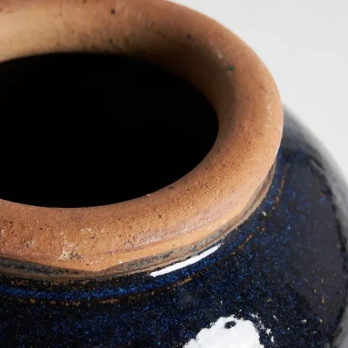 Jarrón Stein en cerámica azul