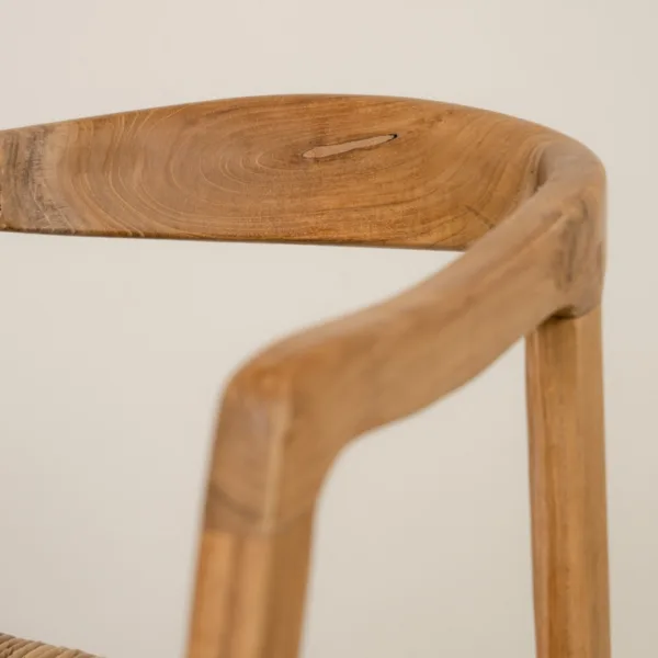 Silla de teca flores (Set de 2) - Imagen 2