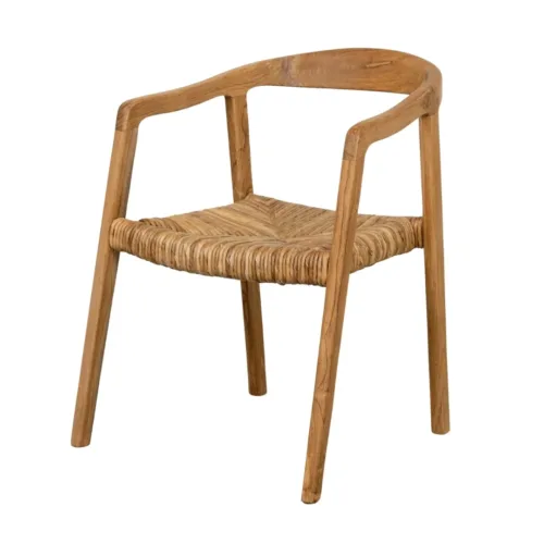 Silla de teca flores (Set de 2)