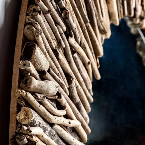 Espejo redondo artesanal Varverg