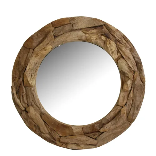 Espejo Tsumeb de madera de teca