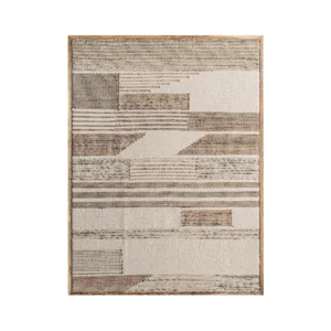 Cuadro de madera con yute y lana