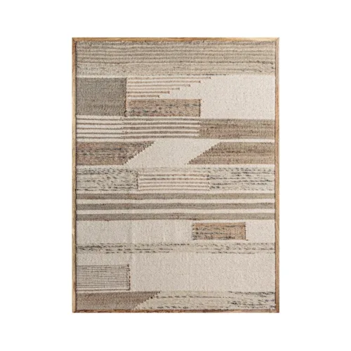 Cuadro de madera con yute y lana