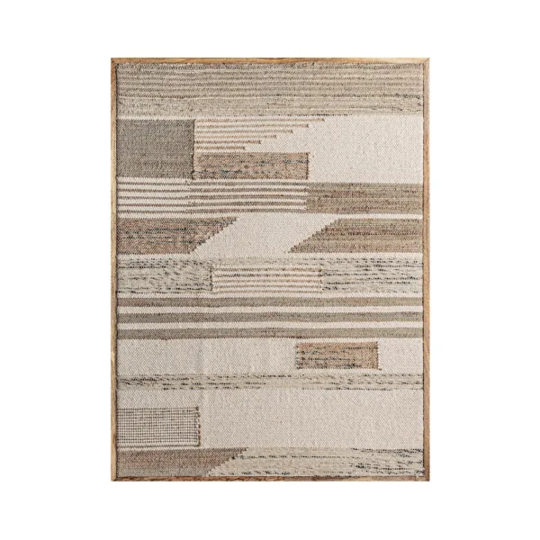 Cuadro de madera con yute y lana