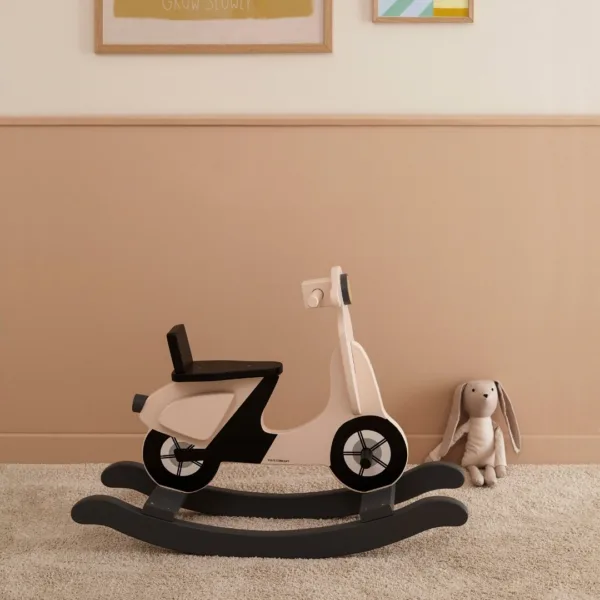 Balancín moto Vespa de madera (beige) - Imagen 6