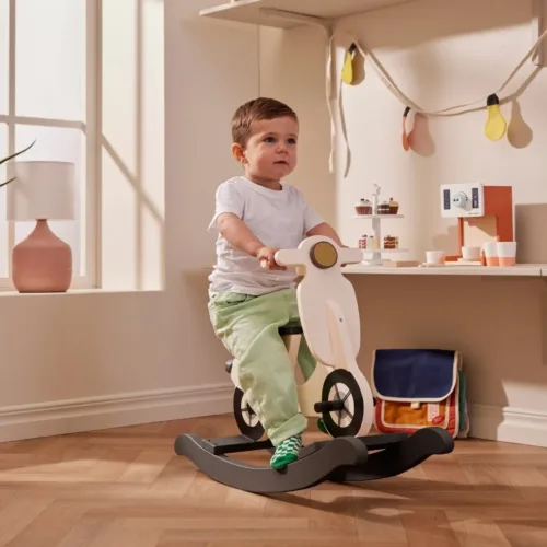 Moto Balancín Vespa de madera (beige)