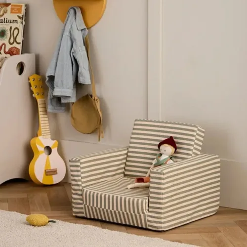 Sillón plegable infantil de rayas