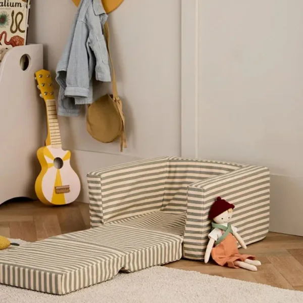 Sillón plegable infantil de rayas - Imagen 3