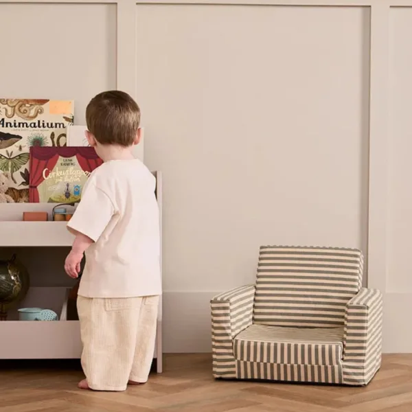 Sillón plegable infantil de rayas - Imagen 7