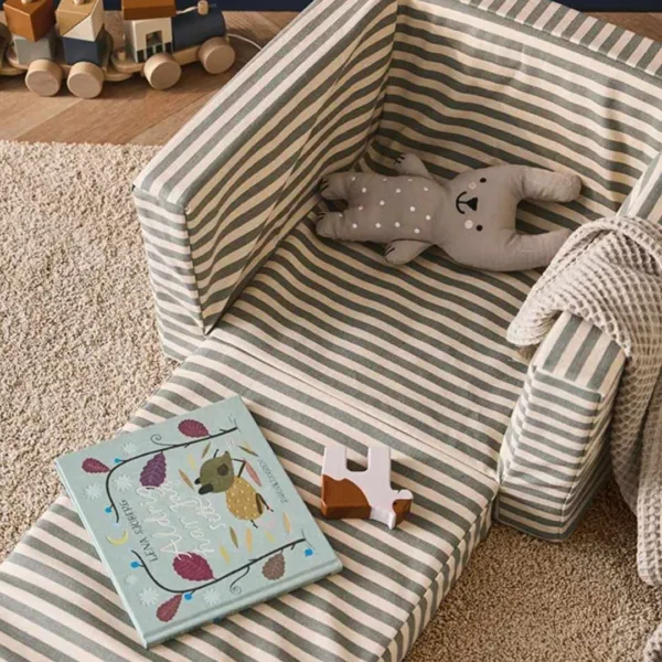 Sillón plegable infantil de rayas - Imagen 6