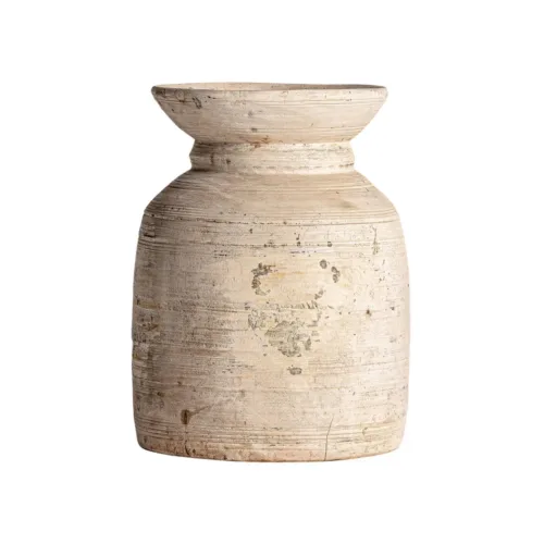 Jarrón Raynal de madera suar