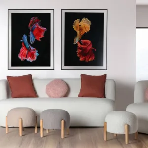 Reposapiés Bats de algodón bouclé