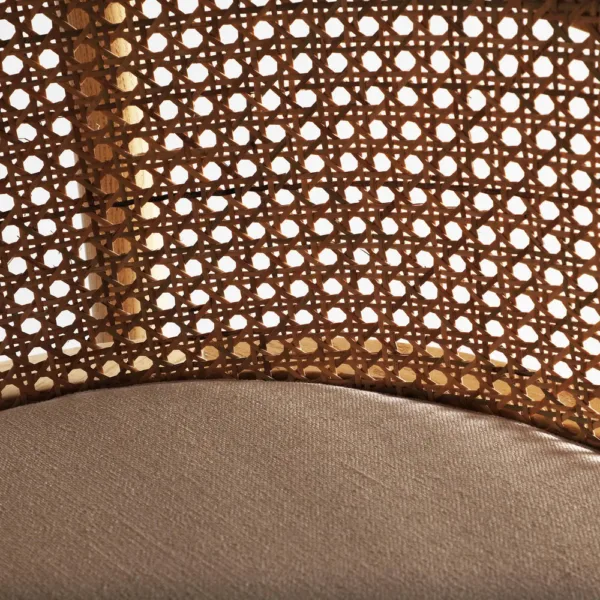 Silla Vikan de madera de olmo y lino - Imagen 6