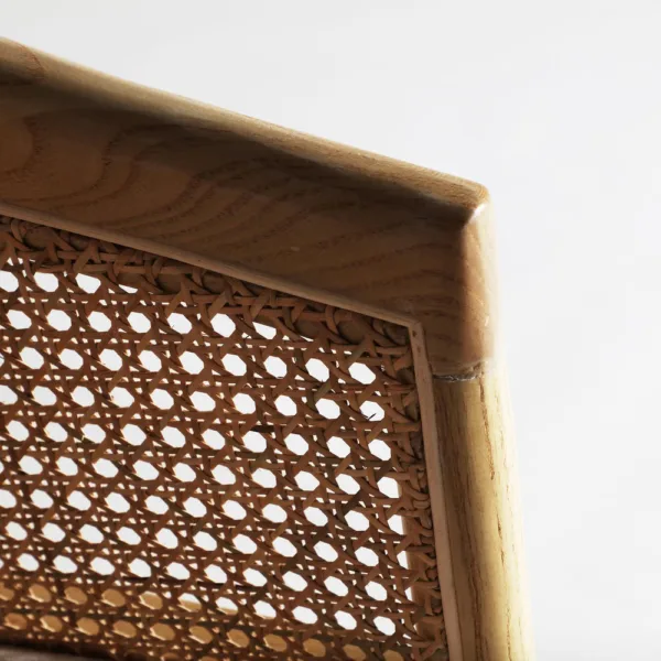 Silla Vikan de madera de olmo y lino - Imagen 5