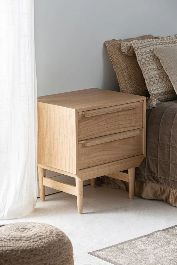 Mesita de noche Nyry de madera de mindi - Imagen 2