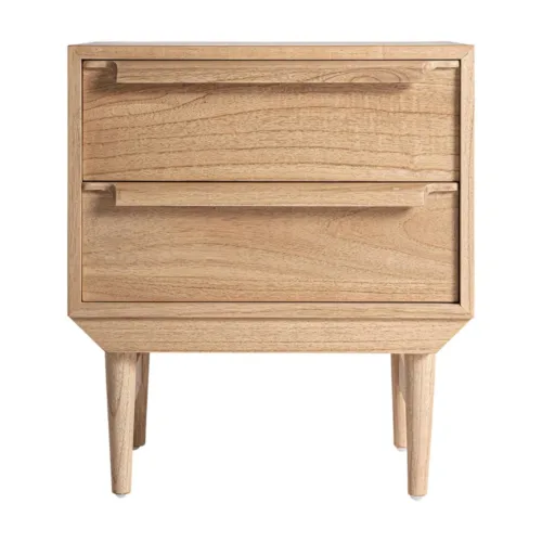 Mesita de noche Nyry de madera de mindi