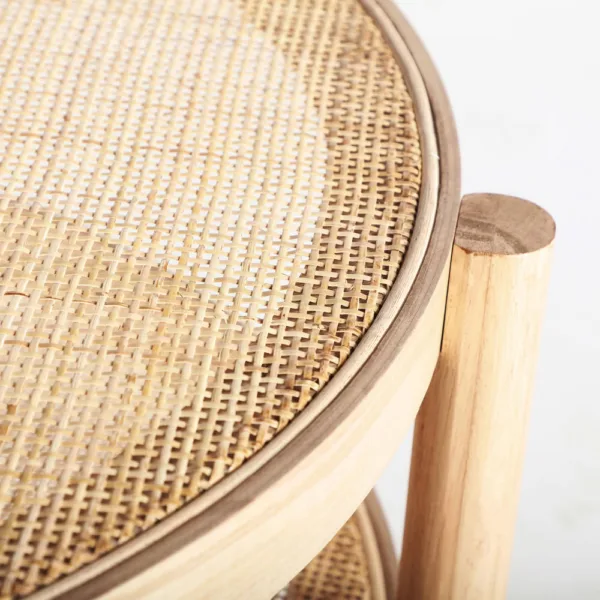 Mesa de centro Ikla de madera de fresno y ratán - Imagen 4