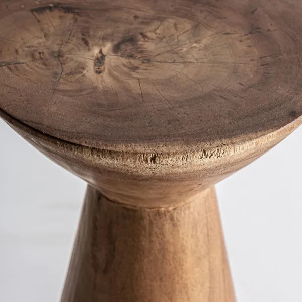 Mesa auxiliar Terlano de madera de suar - Imagen 2