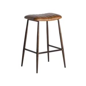 Taburete Snasa vintage de piel