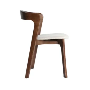 Silla Artix de madera de olmo y lino