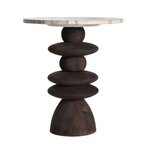 Mesa auxiliar Vrads de madera de mango