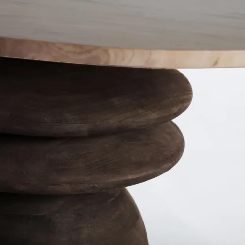 Mesa de centro Vrads de madera de mango y mármol