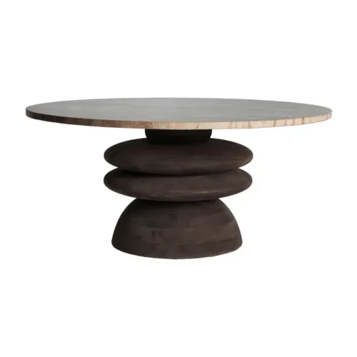 Mesa de centro Vrads de madera de mango y mármol